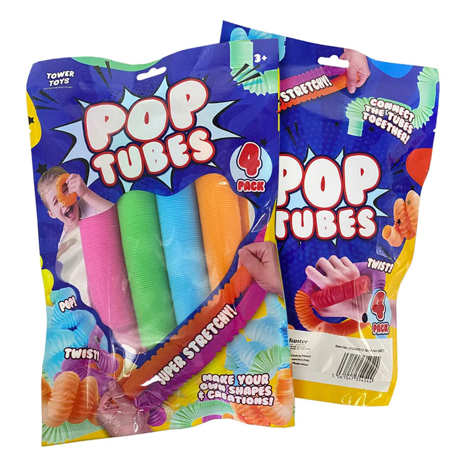 Expandable Pop Tubes Fidget Sensory Toy 4pk