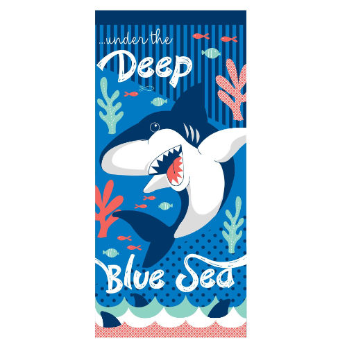 Novelty Shark Design Beach Towel