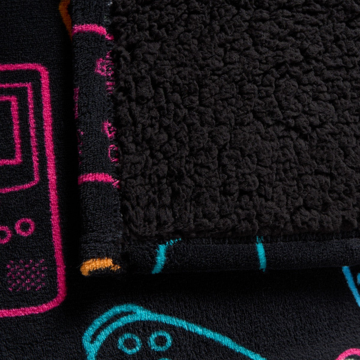 Kids Gaming Printed Throw - Black