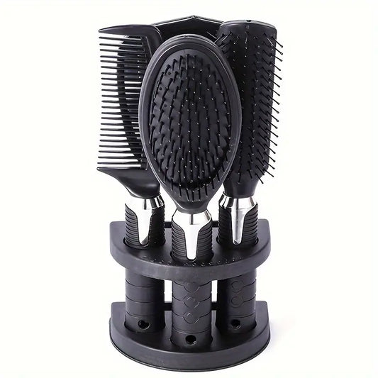 4pcs Hair Styling Comb Set With Stand