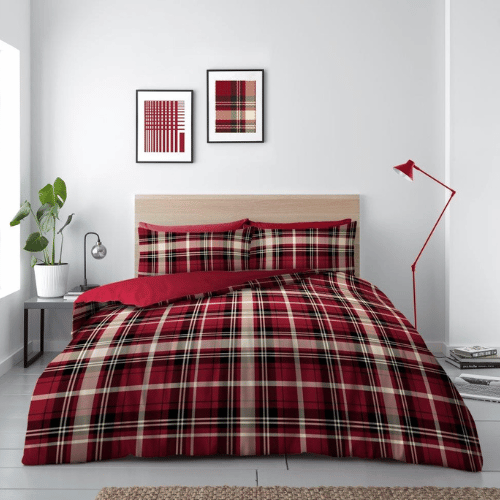 Ultra Soft Tanner Check Duvet Set