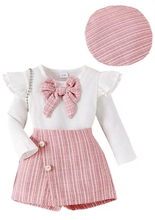 3PCS Baby Girls Ruffle Outfit