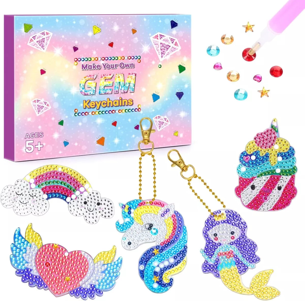 Girls Gem Keychain Kit