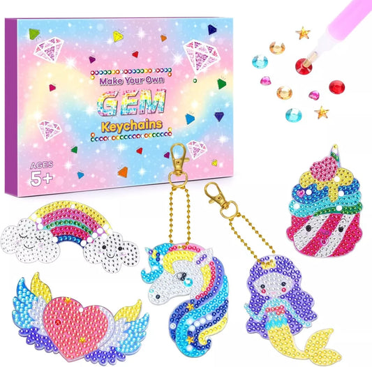 Girls Gem Keychain Kit